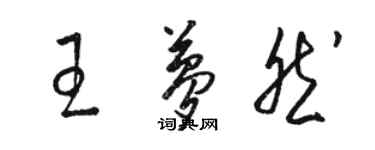 駱恆光王夢然草書個性簽名怎么寫