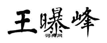 翁闓運王曝峰楷書個性簽名怎么寫