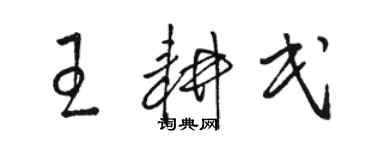 駱恆光王耕民草書個性簽名怎么寫