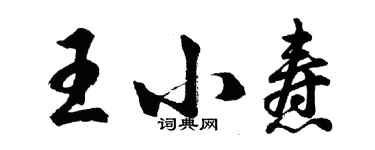 胡問遂王小燾行書個性簽名怎么寫