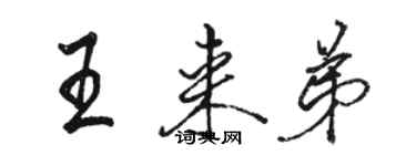 駱恆光王來弟行書個性簽名怎么寫