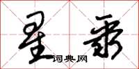 朱錫榮星聚草書怎么寫