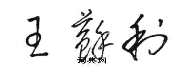 駱恆光王蘇利草書個性簽名怎么寫