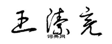 曾慶福王潔亮草書個性簽名怎么寫