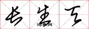 朱錫榮長生天草書怎么寫