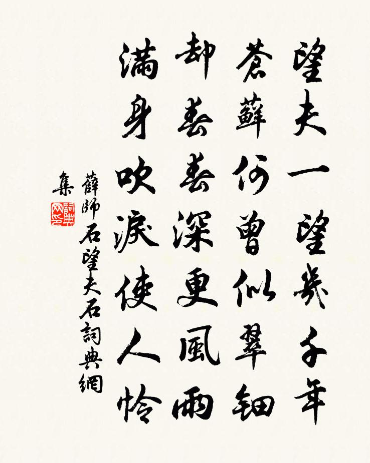 薛師石望夫石書法作品欣賞