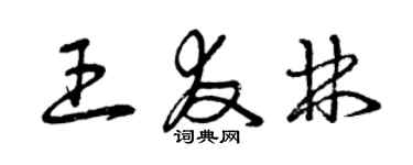 曾慶福王友林草書個性簽名怎么寫