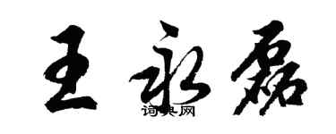 胡問遂王永磊行書個性簽名怎么寫