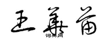 曾慶福王華苗草書個性簽名怎么寫