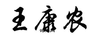 胡問遂王康農行書個性簽名怎么寫