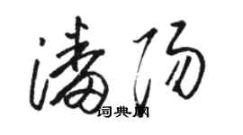 駱恆光潘陽草書個性簽名怎么寫