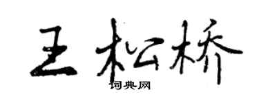 曾慶福王松橋行書個性簽名怎么寫