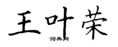 丁謙王葉榮楷書個性簽名怎么寫