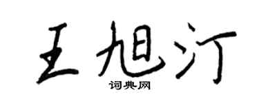 王正良王旭汀行書個性簽名怎么寫