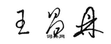 駱恆光王昌鼎草書個性簽名怎么寫