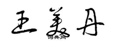 曾慶福王美丹草書個性簽名怎么寫