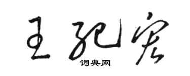駱恆光王紀宏草書個性簽名怎么寫