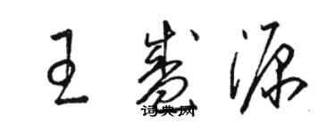 駱恆光王盛源草書個性簽名怎么寫