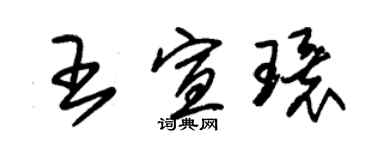 朱錫榮王宣環草書個性簽名怎么寫