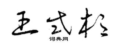 曾慶福王式杉草書個性簽名怎么寫