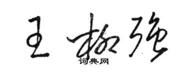 駱恆光王柳強草書個性簽名怎么寫