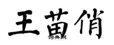 翁闓運王苗俏楷書個性簽名怎么寫