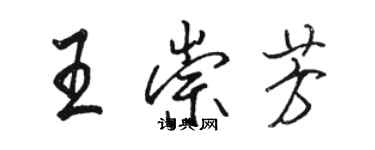 駱恆光王崇芳行書個性簽名怎么寫