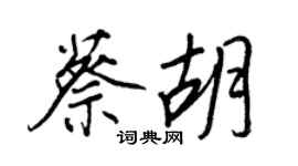 王正良蔡胡行書個性簽名怎么寫