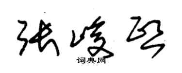 朱錫榮張峻熙草書個性簽名怎么寫