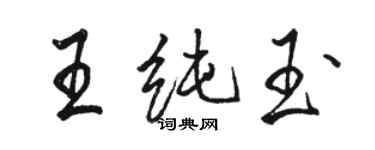 駱恆光王純玉行書個性簽名怎么寫