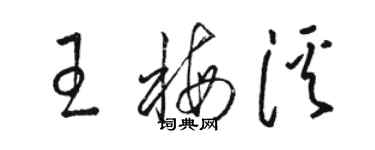 駱恆光王梅溪草書個性簽名怎么寫