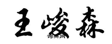 胡問遂王峻森行書個性簽名怎么寫