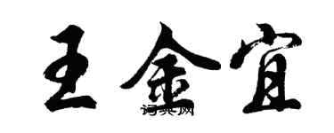 胡問遂王金宜行書個性簽名怎么寫