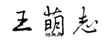 曾慶福王萌志行書個性簽名怎么寫