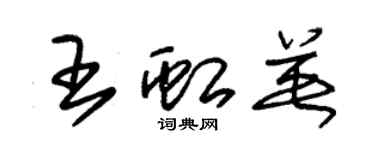 朱錫榮王虹英草書個性簽名怎么寫