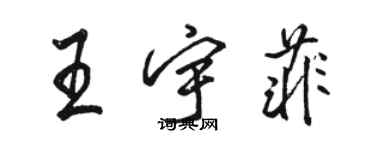 駱恆光王宇菲行書個性簽名怎么寫