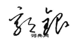 駱恆光郭銀草書個性簽名怎么寫