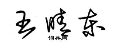 朱錫榮王晴東草書個性簽名怎么寫