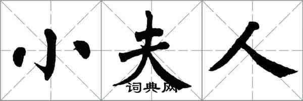 翁闓運小夫人楷書怎么寫