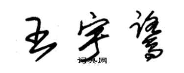 朱錫榮王宇鷺草書個性簽名怎么寫