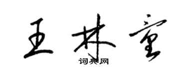 梁錦英王林童草書個性簽名怎么寫