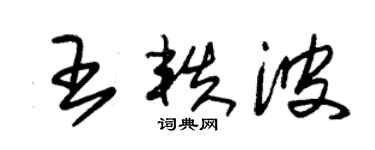 朱錫榮王軼波草書個性簽名怎么寫