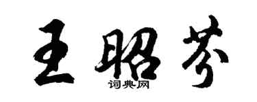 胡問遂王昭芬行書個性簽名怎么寫