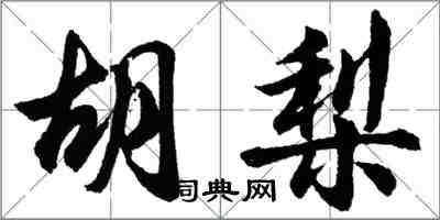 胡問遂胡梨行書怎么寫