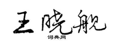 曾慶福王曉艦行書個性簽名怎么寫