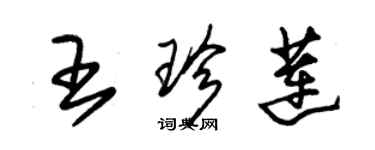 朱錫榮王珍蓮草書個性簽名怎么寫