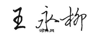 駱恆光王永柳行書個性簽名怎么寫