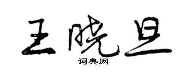 曾慶福王曉旦行書個性簽名怎么寫