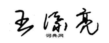 朱錫榮王添亮草書個性簽名怎么寫