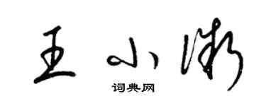 梁錦英王小微草書個性簽名怎么寫